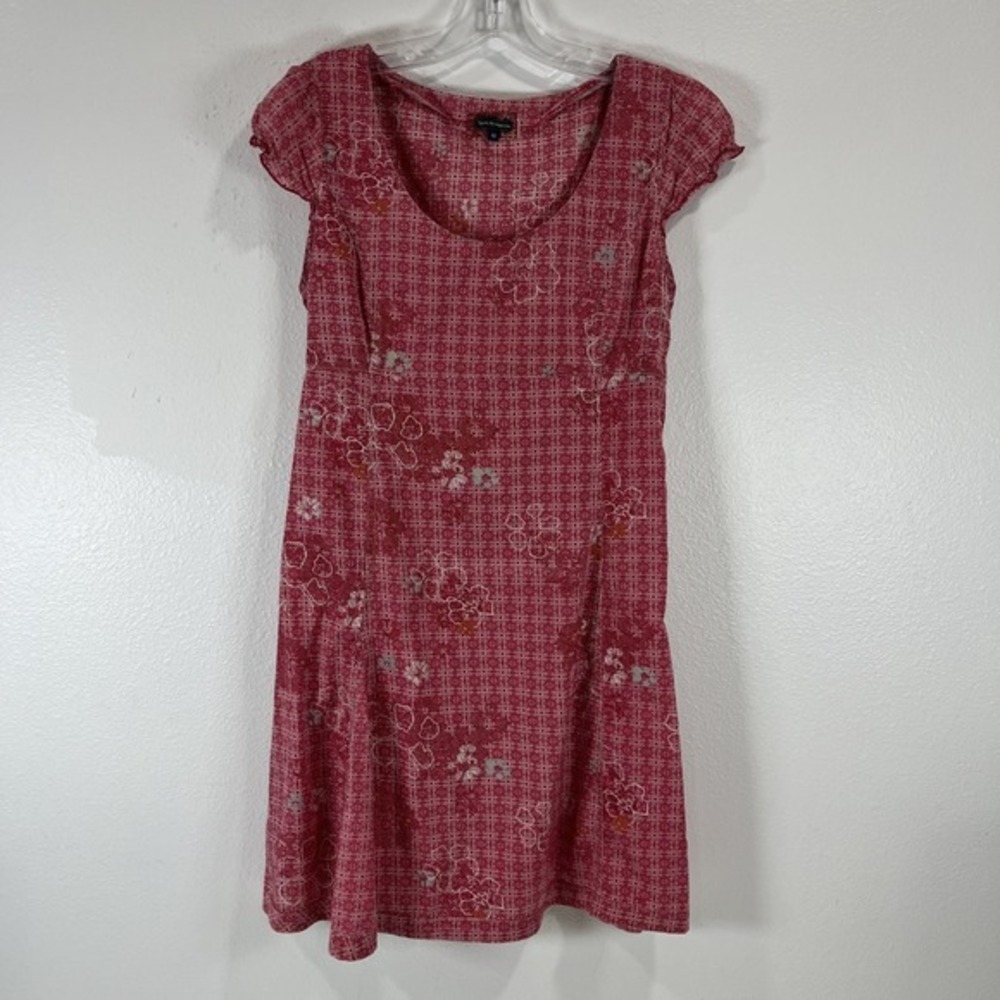 Vintage Y2K TERRE DE MARINS Scoopneck Mini Dress Puff Sleeve Empire Waist EU40